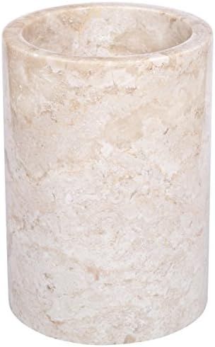 Creative Home Natural Champagne Marble Multi-Functional Tool Crock, 5" Diameter x 7" H, Beige Col... | Amazon (US)