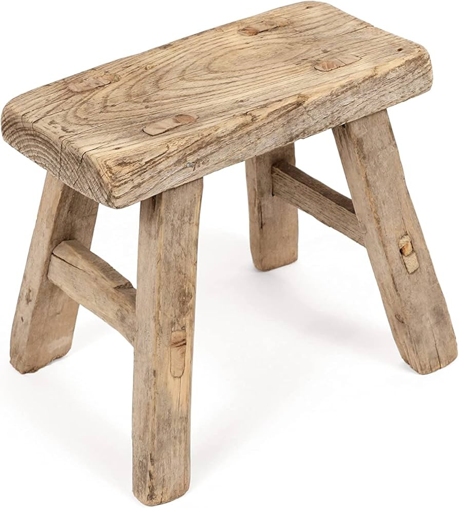 Tantalum Goods Inc. - Mini Wooden Rustic Stool Stand - Decorative Plants Shelf & Candle Display -... | Amazon (US)