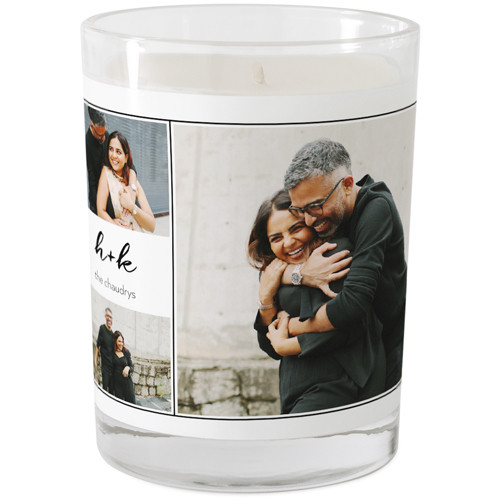 Modern Script Monogram Glass Candle | Shutterfly