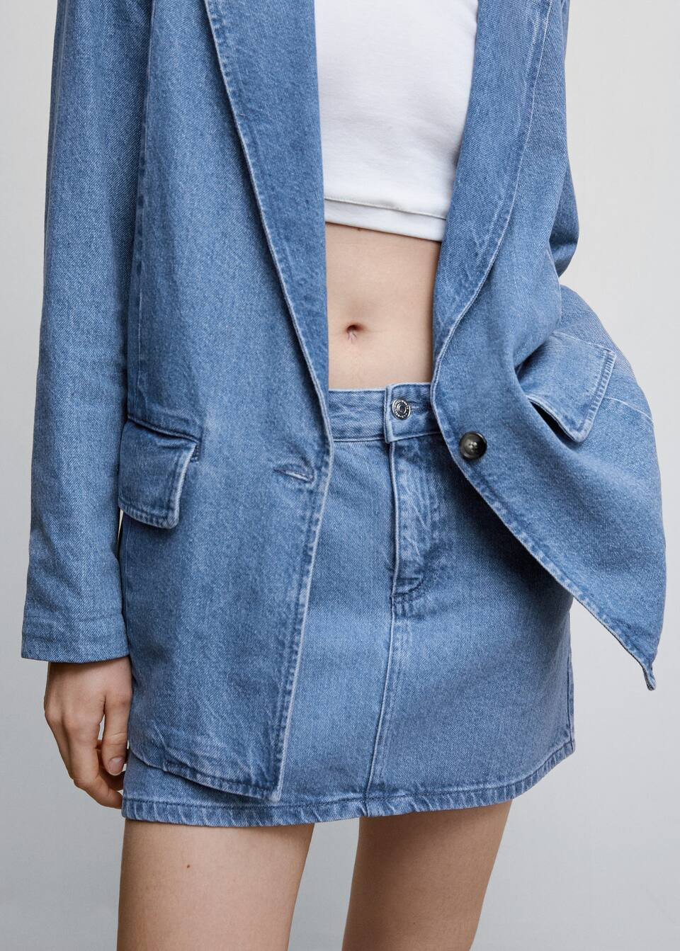 Denim mini-skirt | MANGO (US)