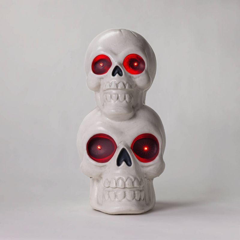 Light Up Animated Stacked Skull Halloween Decorative Prop - Hyde &#38; EEK! Boutique&#8482; | Target
