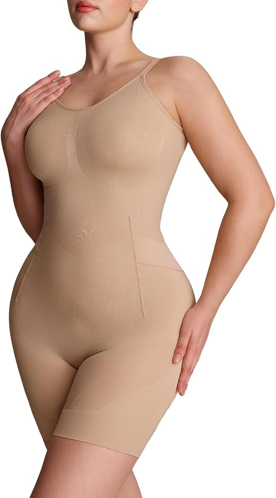 SheCurve Easyslide Bathroom- Friendly Seamless Shapewear Bodysuit, Tummy Control Back Support Scu... | Amazon (US)