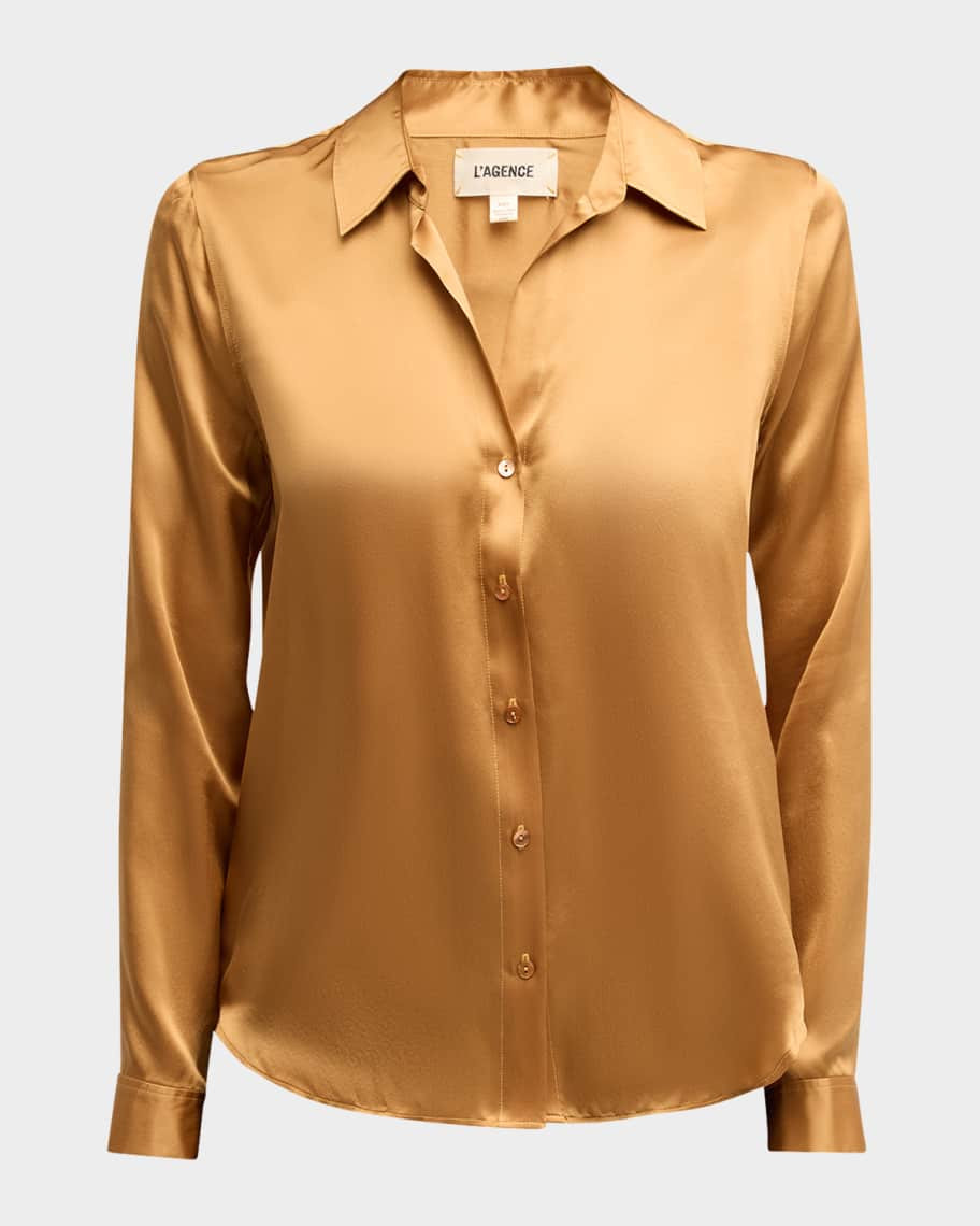 L'Agence Tyler Long-Sleeve Blouse | Neiman Marcus