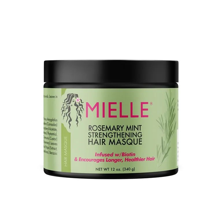 Mielle Strengthen Moisturize Nourish Hair Mask W/ Biotin, Rosemary, Coco Oil & Honey 12 Oz | Walmart (US)