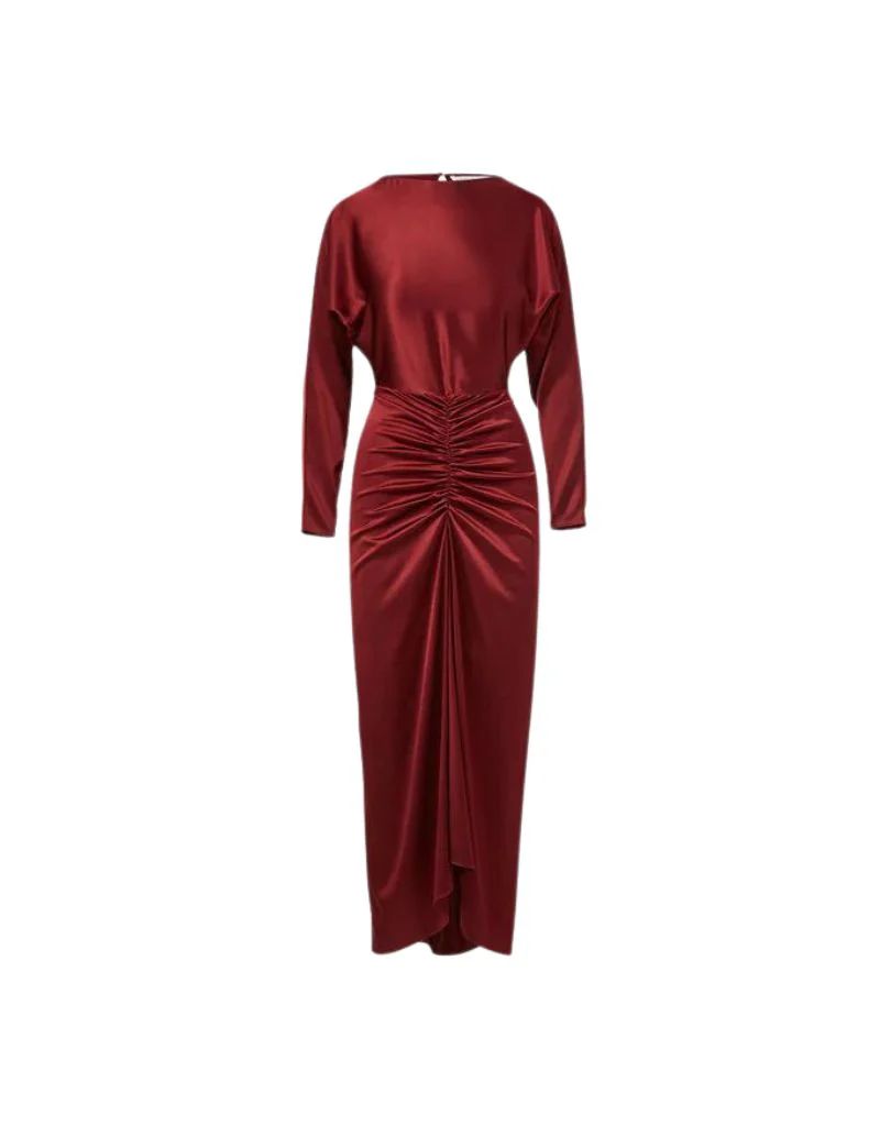 Veronica Beard Sabri Dress in Maroon | Ambiance