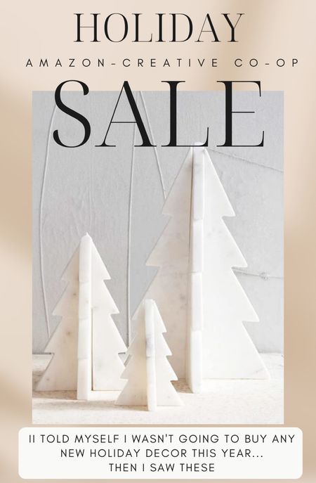 I told myself I wasn’t buying any new holiday decor for Christmas this year… and then I saw these marble creative coop Christmas trees! Add to cart  

#LTKhome #LTKSeasonal #LTKHoliday