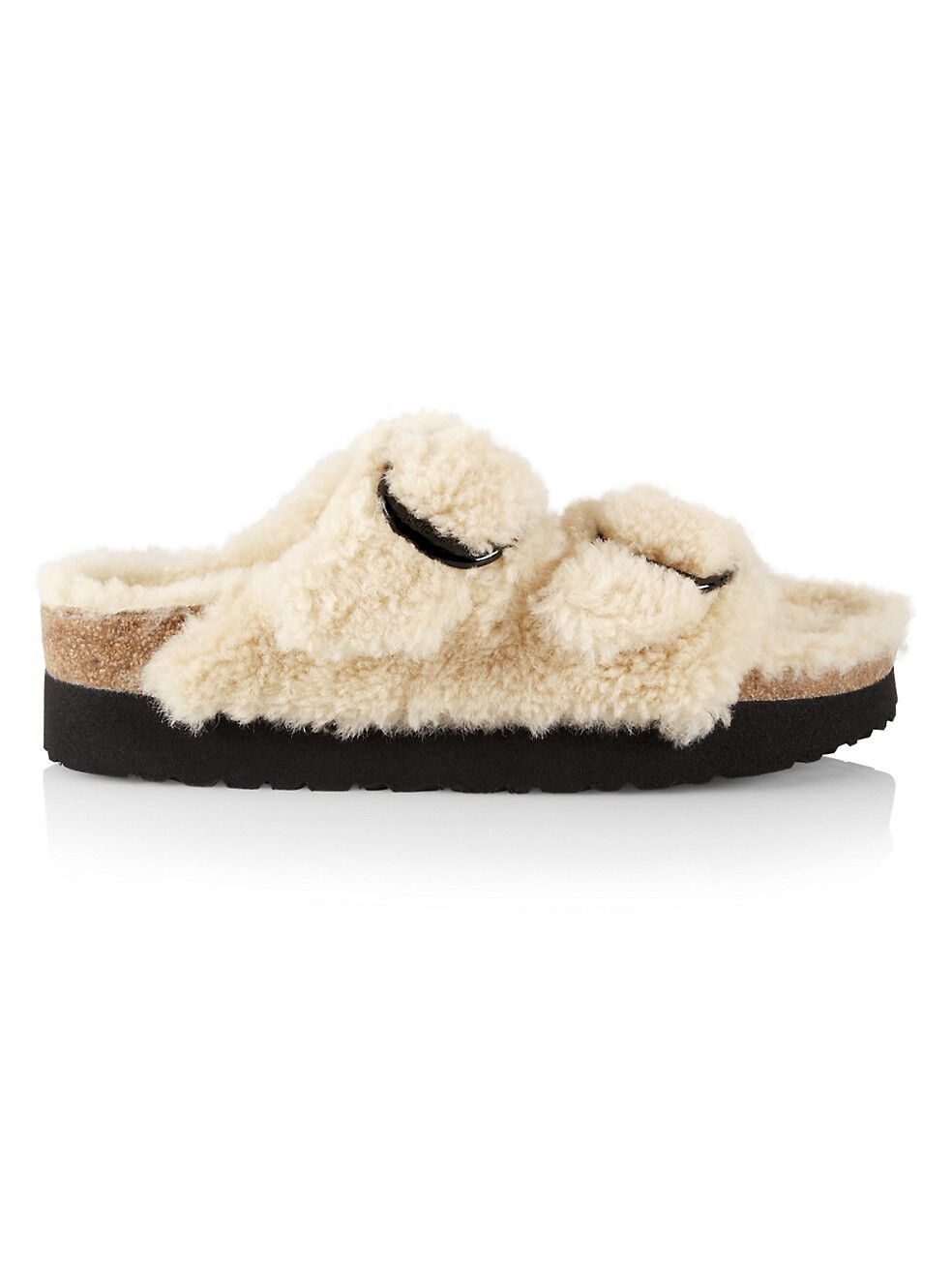 Arizona Big Buckle Platform Teddy Sandals | Saks Fifth Avenue