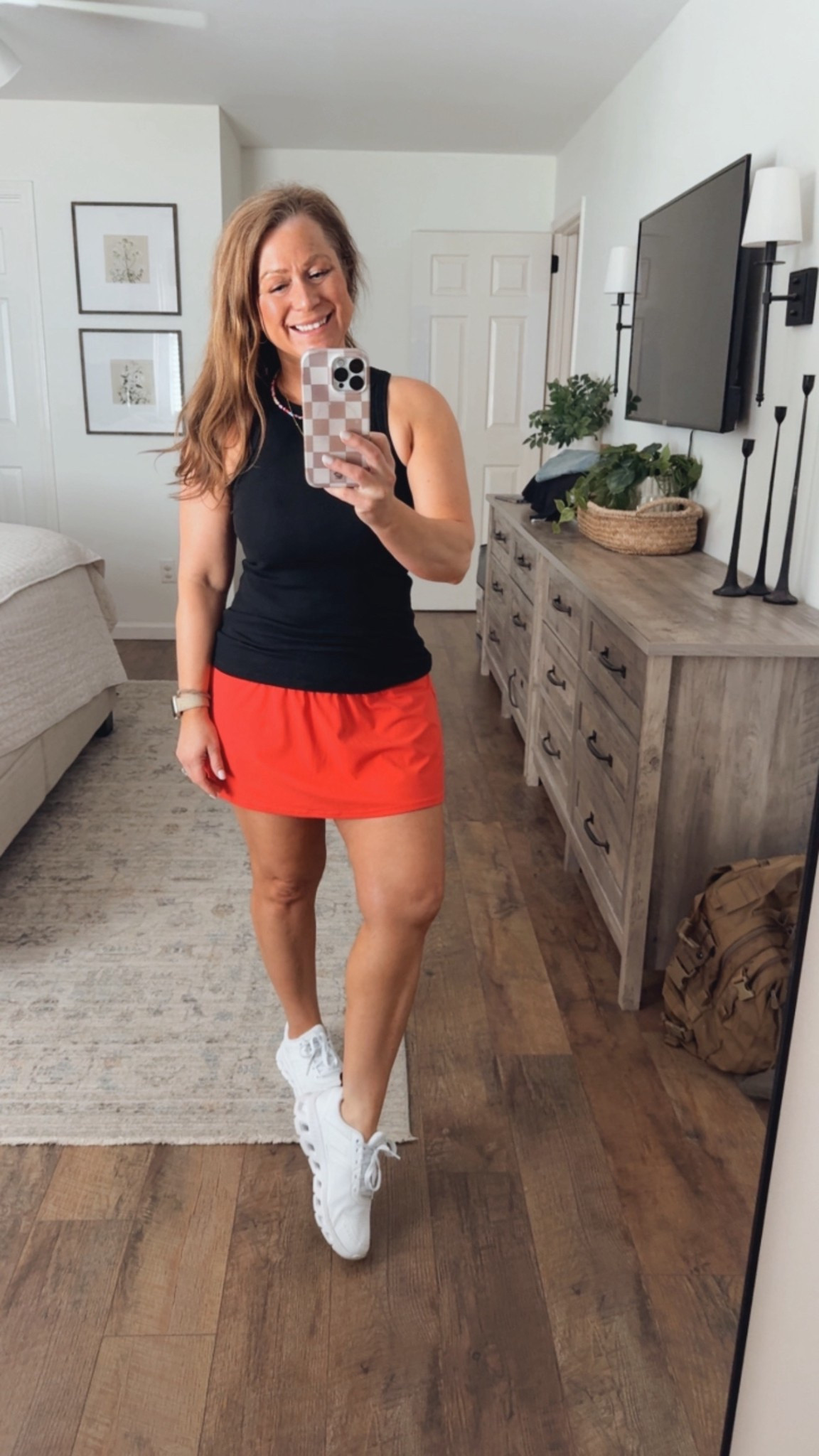 Today’s casual OOTD

Racerback tank
Athletic skort 
Sneakers
Layered beaded necklace 
Hoop earrings 
Convertible strap bra 



#LTKmomlife #LTKSeasonal #LTKootd