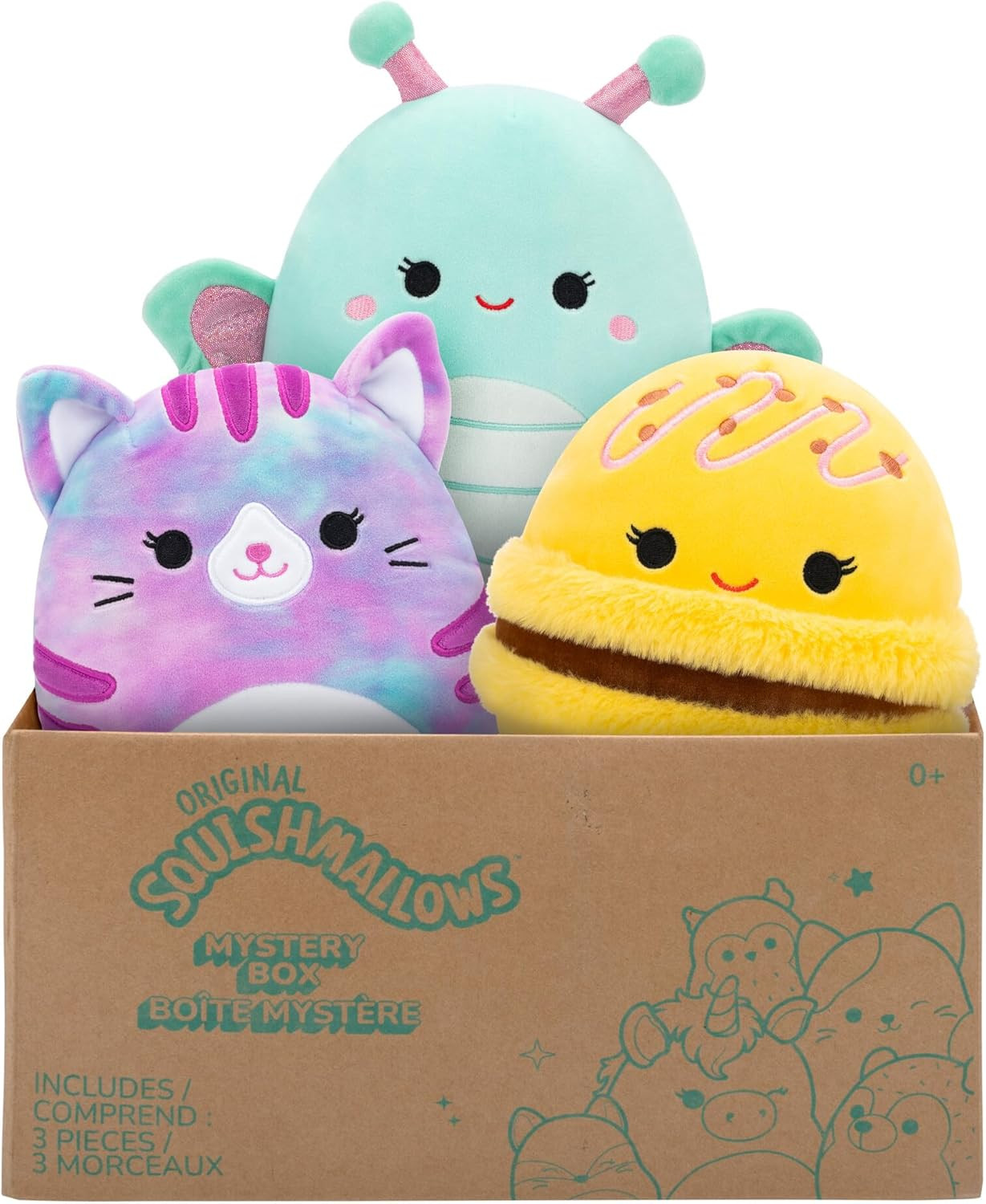 Squishmallows Official Kellytoy 8" Plush Mystery Pack - Styles Will Vary in Surprise Box That Inc... | Amazon (US)