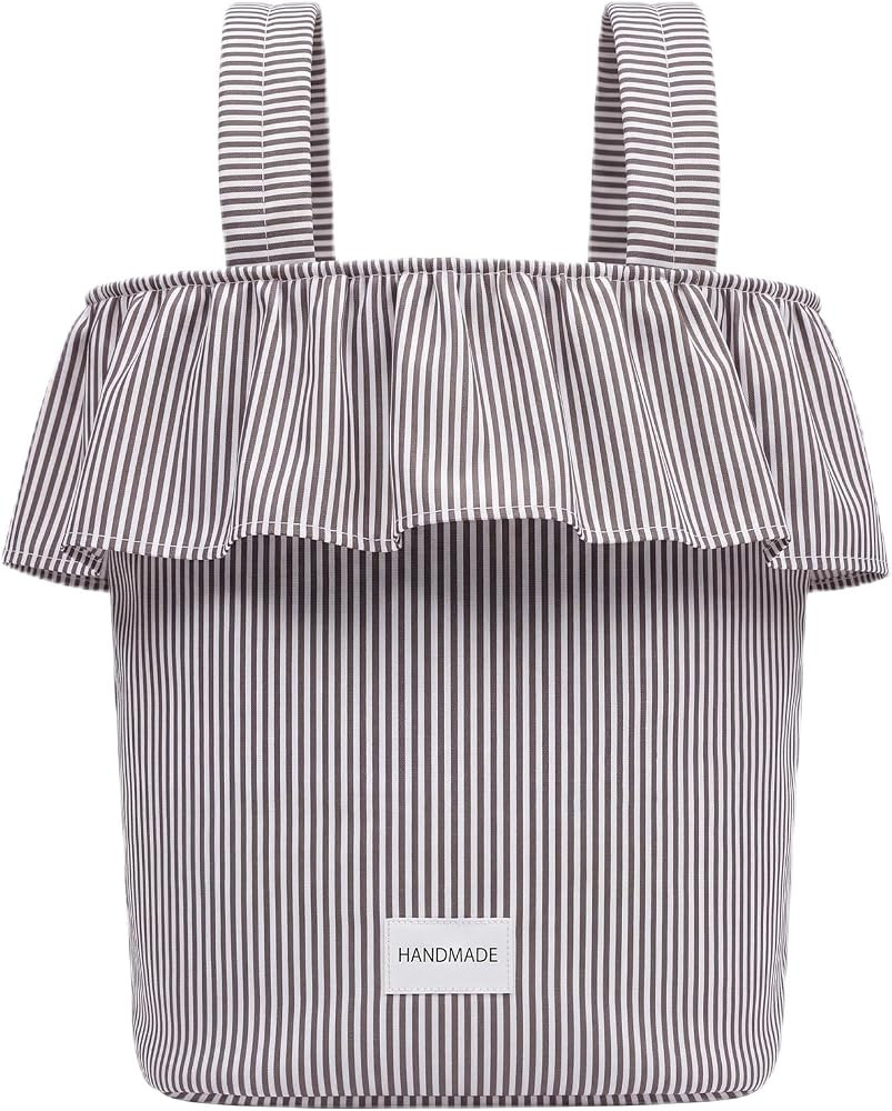 Abbylike Ruffle Stroller Bag with Removable Handles, Cotton Stroller Organizer with Waterproof Li... | Amazon (US)