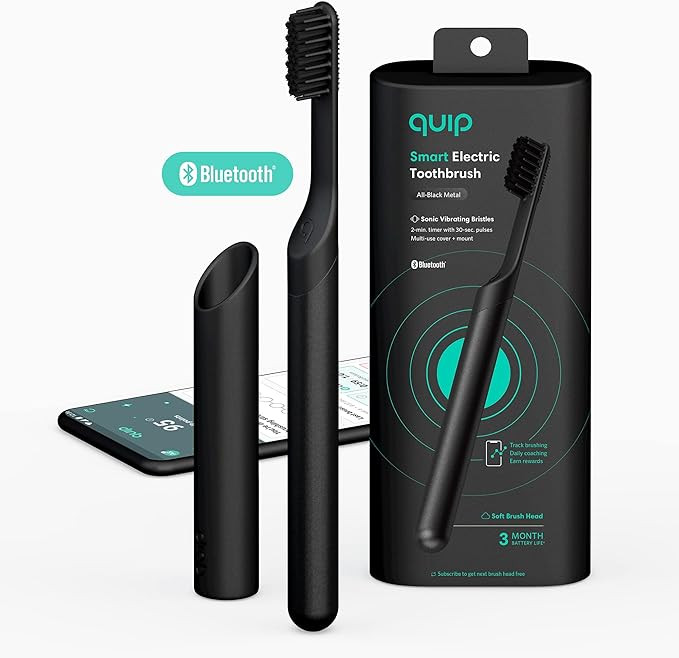 quip Adult Smart Electric Toothbrush - Sonic Toothbrush with Bluetooth & Rewards App, Travel Cove... | Amazon (US)