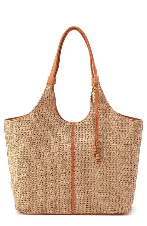 HOBO La Jolla Straw & Leather Tote in Meadow Woven Straw at Nordstrom | Nordstrom