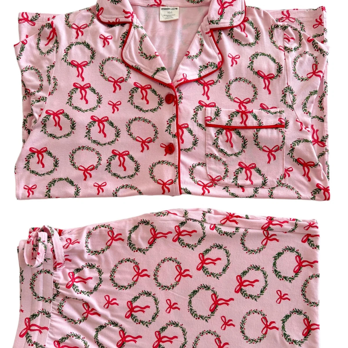 Women's Lounge Set, Wreath Pink | SpearmintLOVE