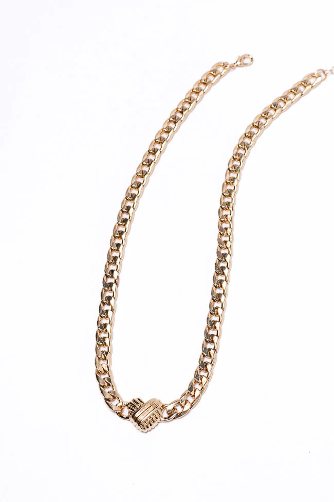 Gold Heart Choker | Pink Lily
