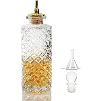 SuproBarware Bitters Bottle - Diamond Bitter for Cocktail, 5.8oz / 170ml, Glass Dashes With Zinc ... | Amazon (US)