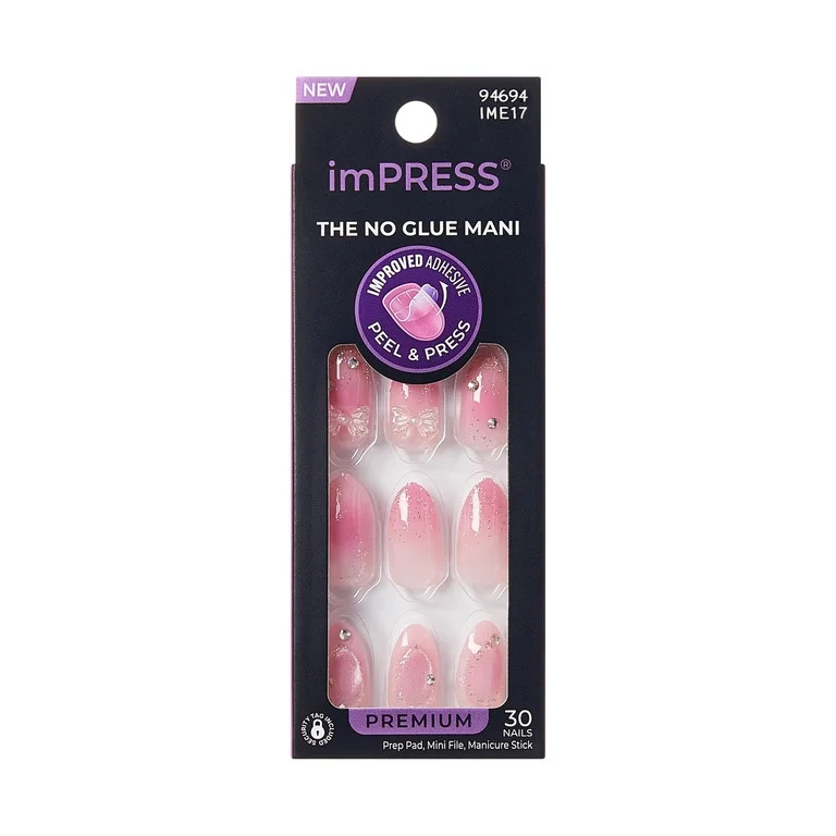 KISS imPRESS Premium Press On Nails, ‘Venus’, color, length shape, 30 Count | Walmart (US)