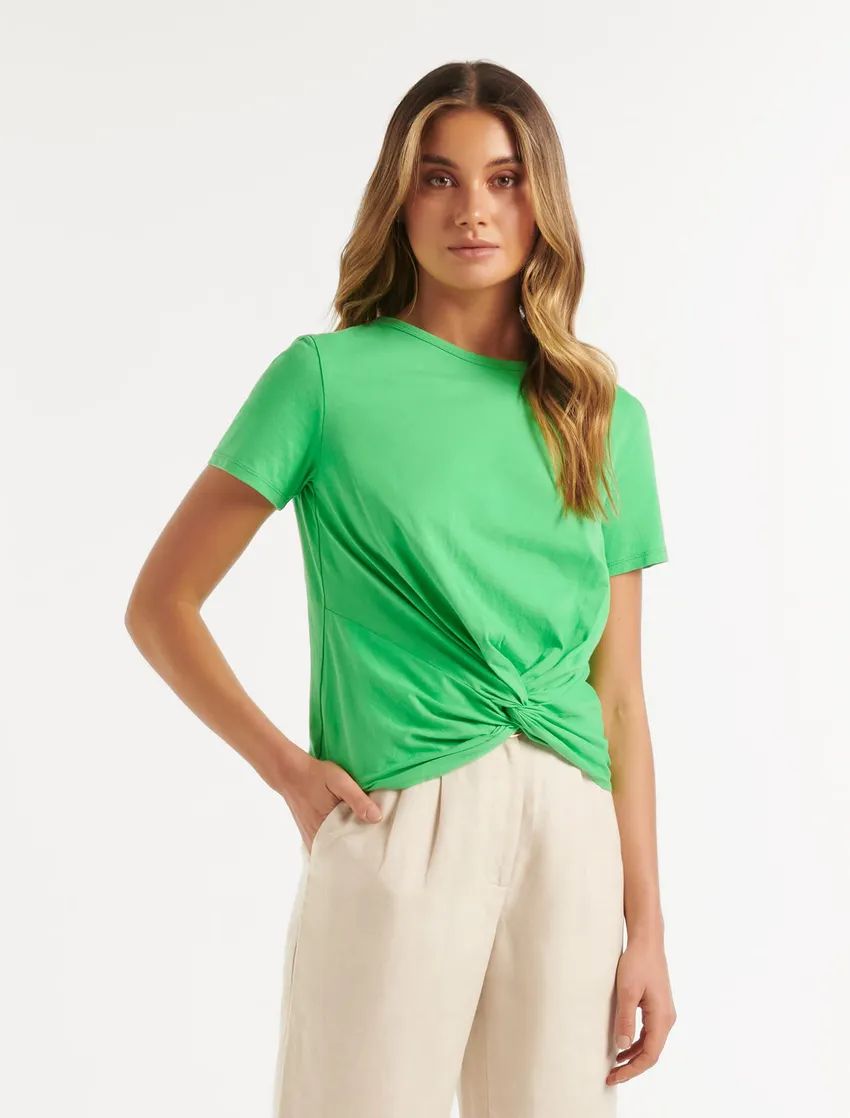 Tully Twist-Front Tee | Forever New (AU)