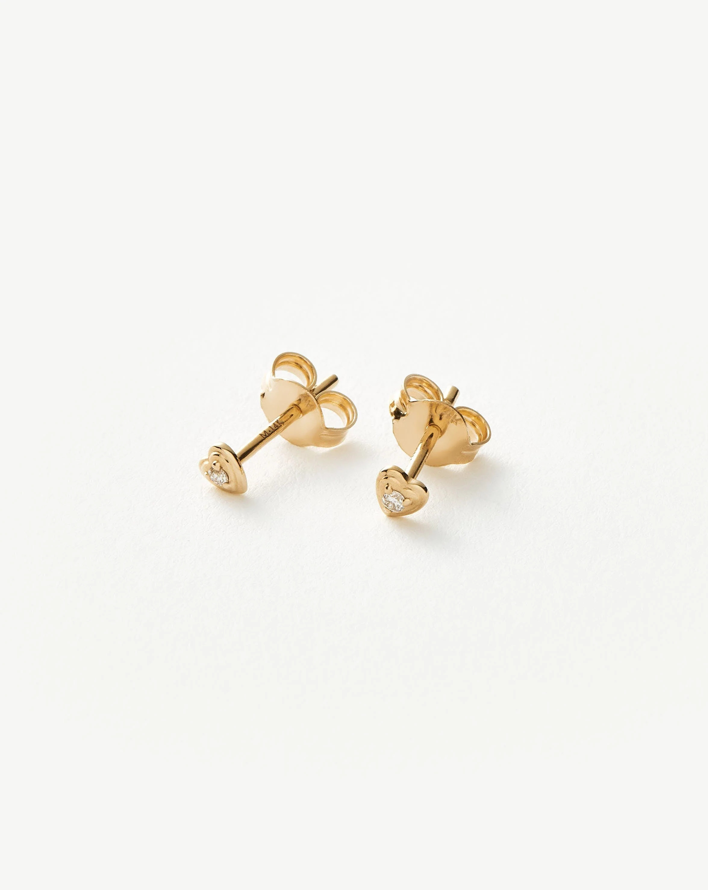 Fine Diamond Heart Stud Earrings Earrings | Missoma UK