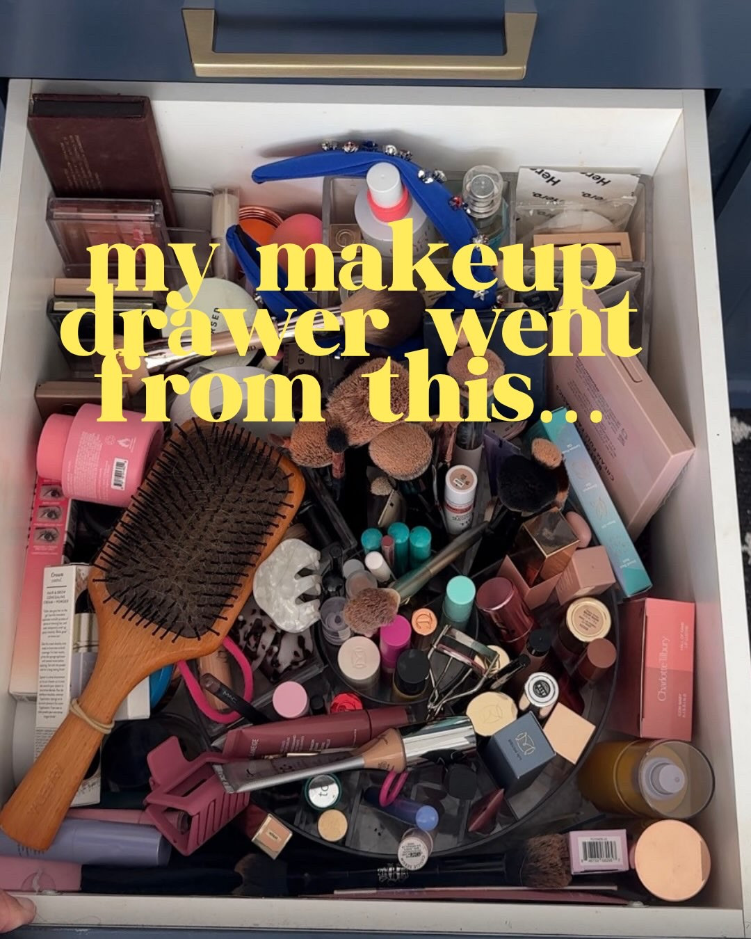 You guys my makeup drawer has never looked better!! I got rid of SO much stuff - these are some of the things that not only made the cut but are things I use weekly. 

Drop the word YES to shop!