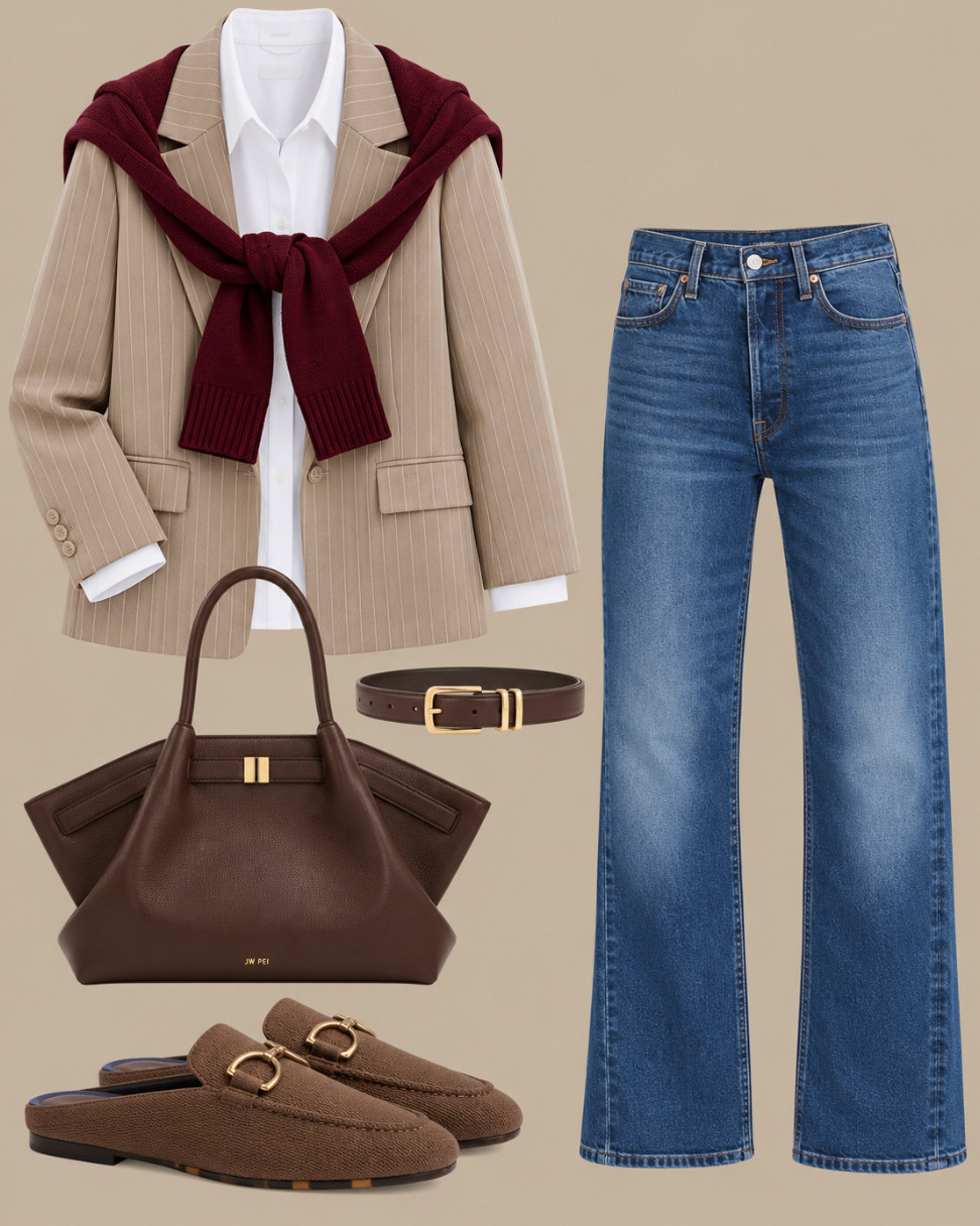 Fall outfit for a business casual look 

 