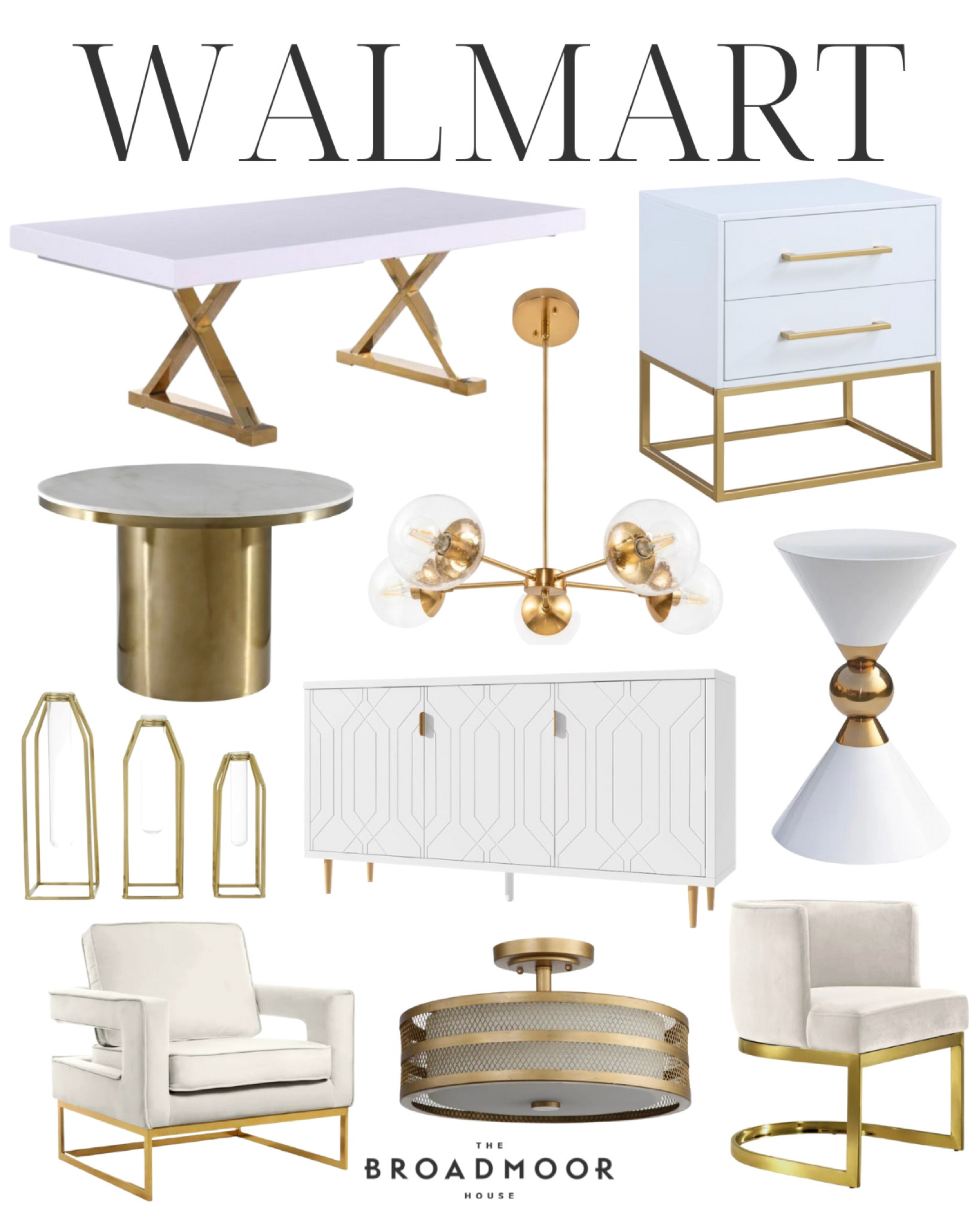 Walmart home, modern furniture, modern home, Walmart finds, nightstand, dining table, chandelier, gold lighting, white and gold home, accent chair, coffee table, Walmart fit furniture, side table, armchair, vase

#LTKstyletip #LTKSeasonal #LTKhome