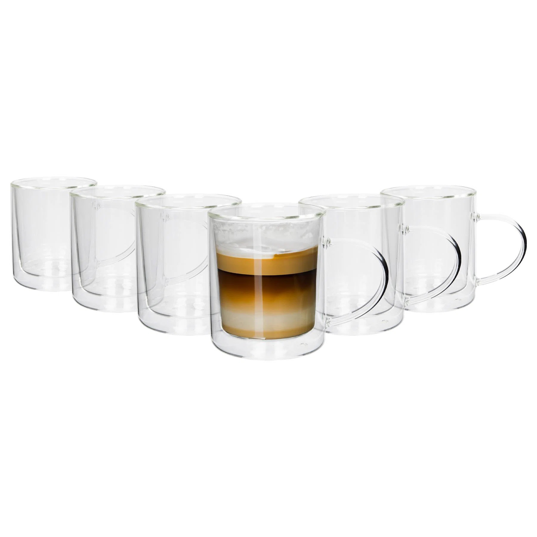 Rink Drink - Double-Walled Glass Mugs Set - 360ml - Pack of 6 (Set of 6) | Wayfair UK