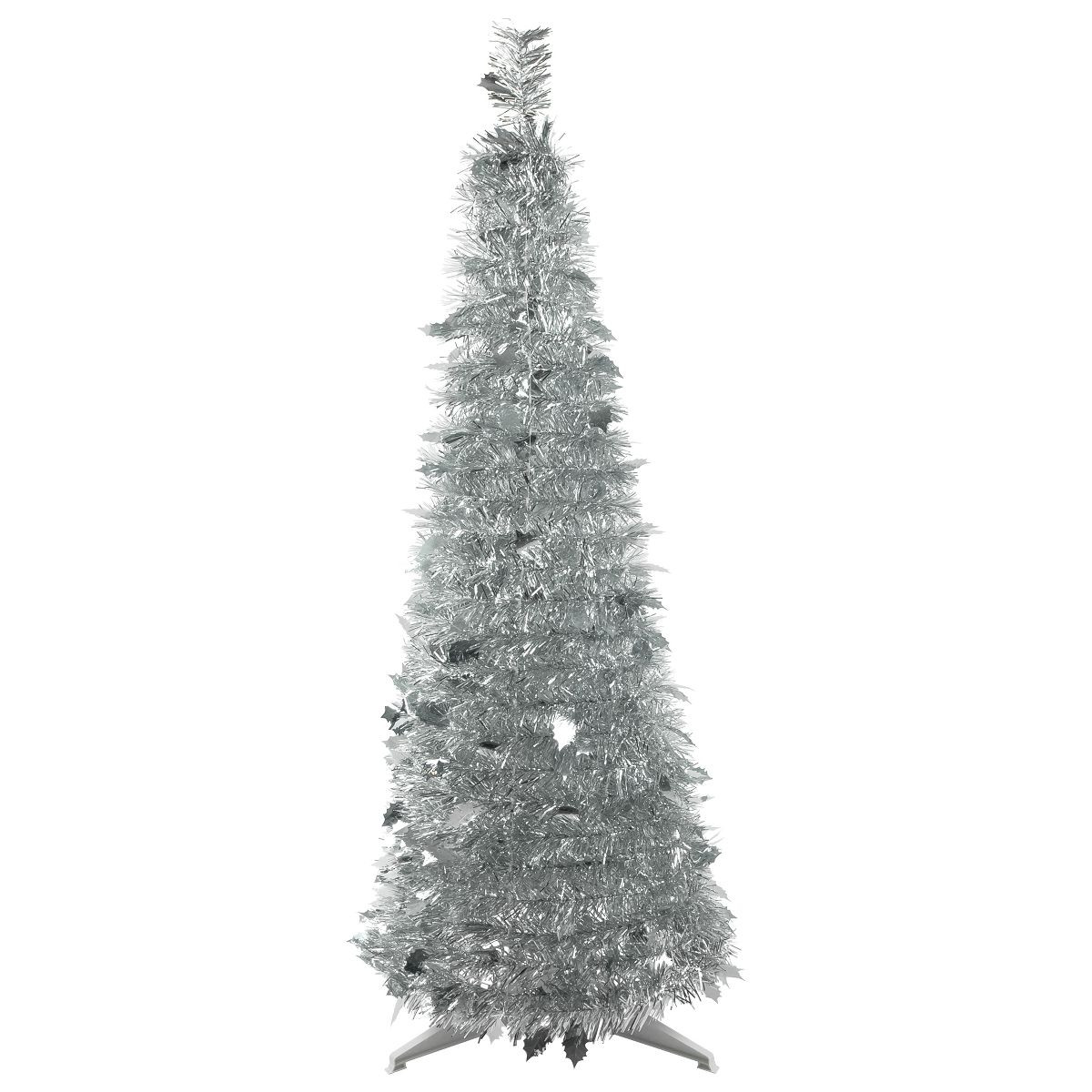 Northlight 4' Silver Tinsel Pop-Up Artificial Christmas Tree, Unlit | Target