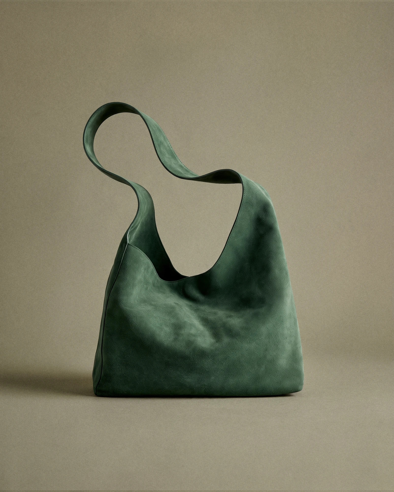 Quince | Women's Esme Suede Shoulder Bag in Basilico, Suede Leather | Quince