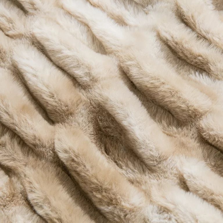 Better Homes & Gardens Polyester Faux Fur Reverse to Mink Throw, Light Brown Tie Dye, 50" x 60" | Walmart (US)