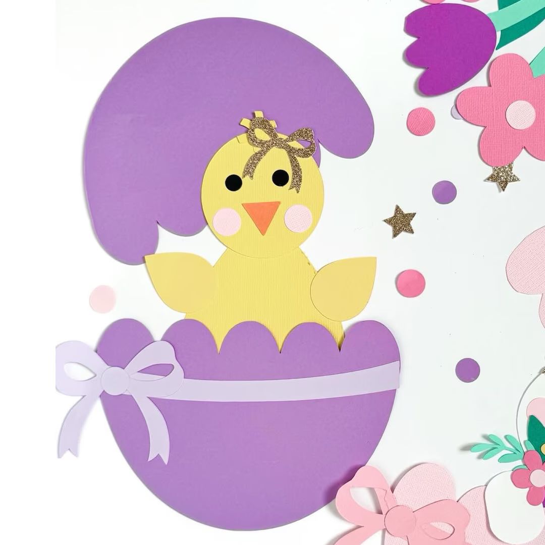 Baby Chick Inside Scallop Easter Egg Craft Kit for Kids - Etsy | Etsy (US)