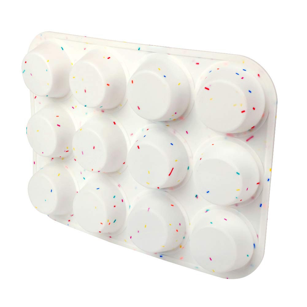 Shebaking Silicone Muffin Pan Regular 12 Cups Muffin Tin for Muffin and Cupcakes, Non-stick Bakeware | Amazon (US)