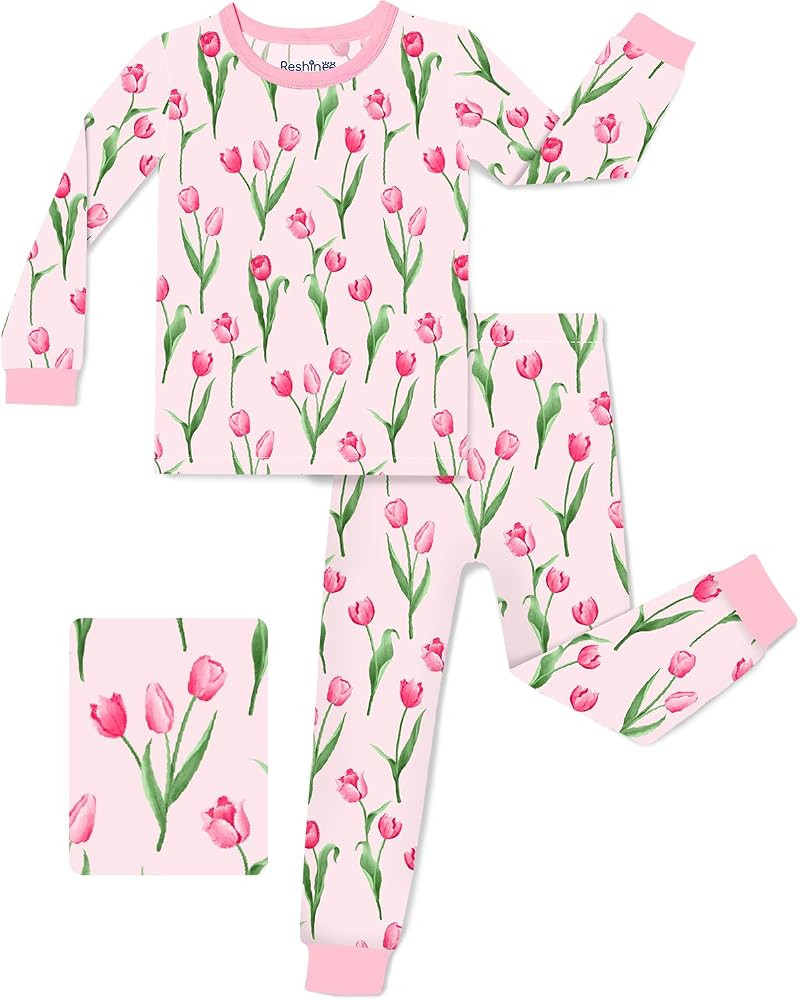 Bamboo Viscose Toddler Girls Kids Pajamas Unicorn Mermaid Pjs Long Sleeve Snug fit 12M-8Y 2pcs So... | Amazon (US)