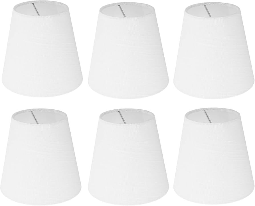 6PCS Small Lamp Shades, Modern Barrel Lamp Shades White Lampshade Clip-On Bulb Lamp Shades for Ta... | Amazon (CA)