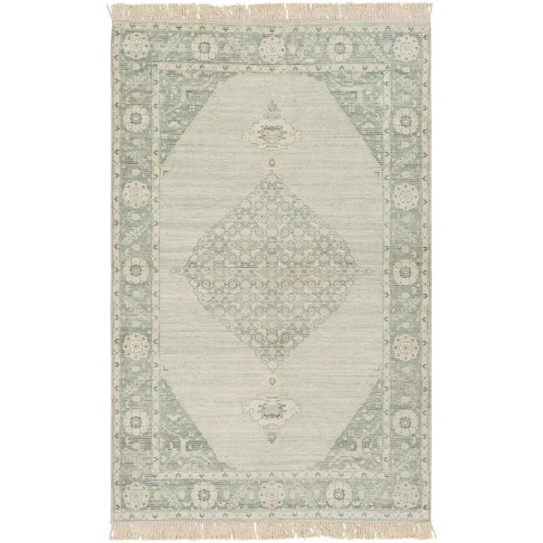 Tucson Oriental Handmade Flatweave Sage Green Area Rug | Wayfair Professional