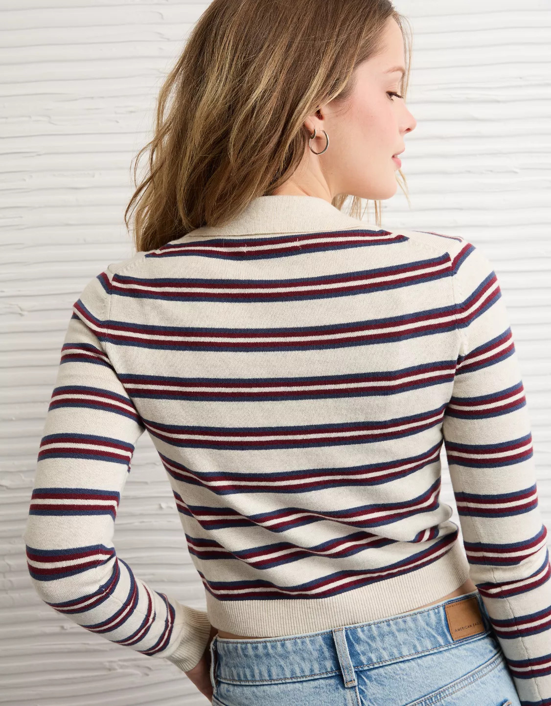 AE Cropped Polo Sweater | American Eagle Outfitters (US & CA)