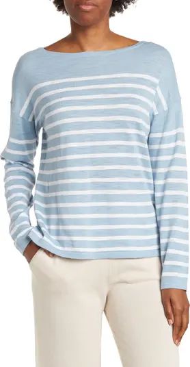 360 CASHMERE Maggie Striped Cotton Sweater | Nordstromrack | Nordstrom Rack