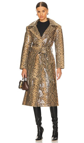 Steffan Coat in Tannin Snake | Revolve Clothing (Global)