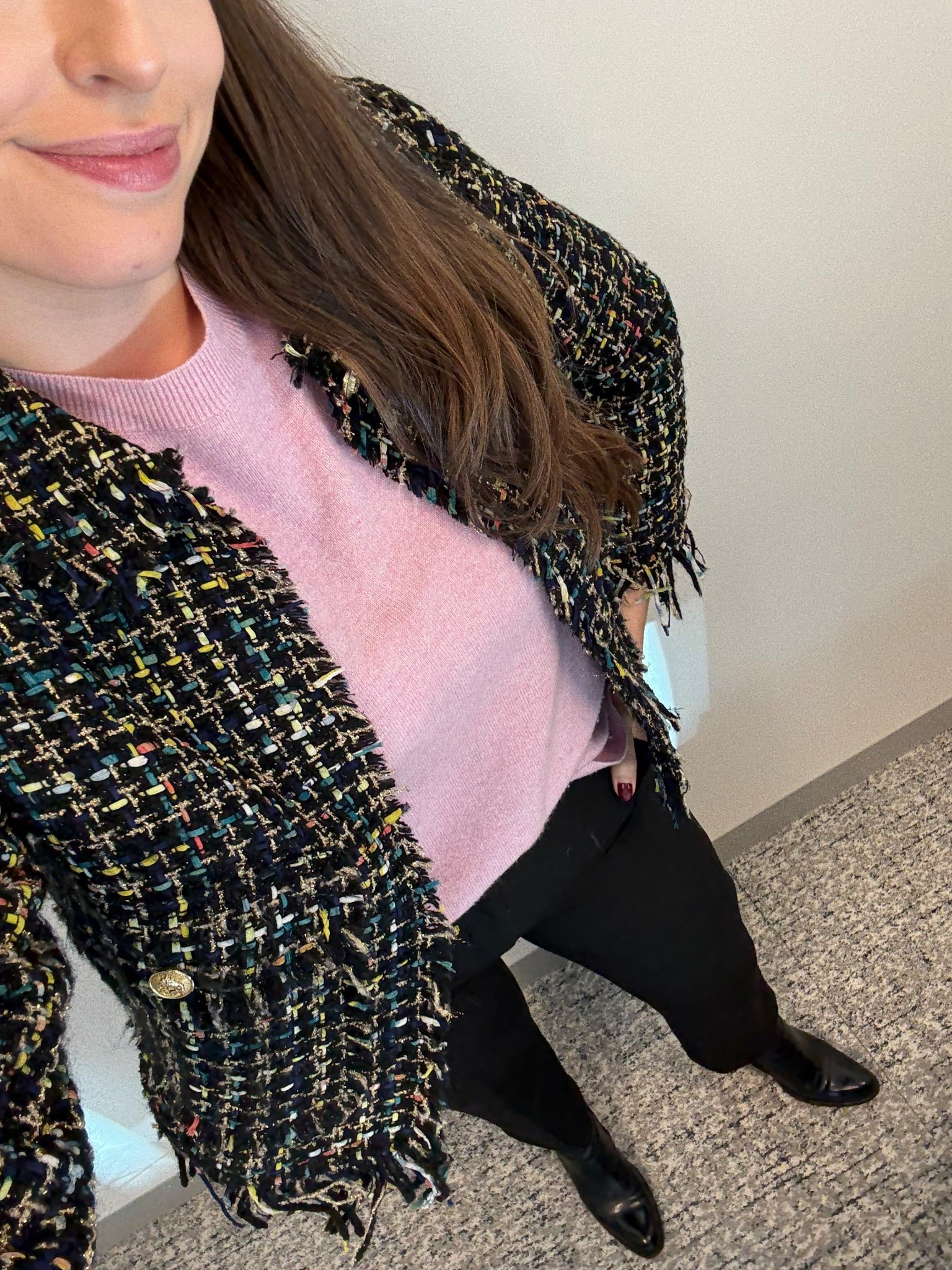 Lawyer, attorney, workwear, office style, office outfit, business casual, business professional, winter workwear outfit, winter fashion, winter work outfit, corporate style, winter corporate style, tweed blazer, tweed lady jacket, cashmere sweater, work pants, high waisted work pants, black ankle boots

#LTKSeasonal #LTKWorkwear #LTKFindsUnder100