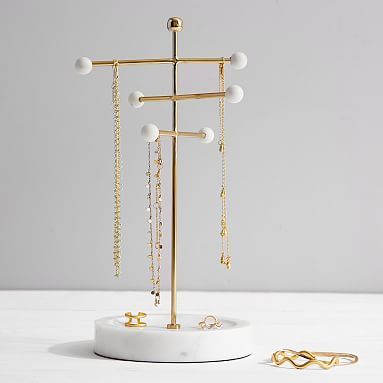 Marble and Gold Necklace Holder | Pottery Barn Teen