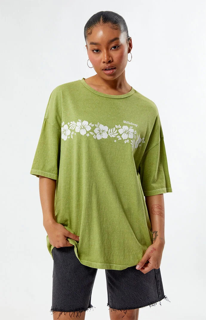 Billabong Women's Make It Tropical T-Shirt in Green - Size Medium | PacSun
