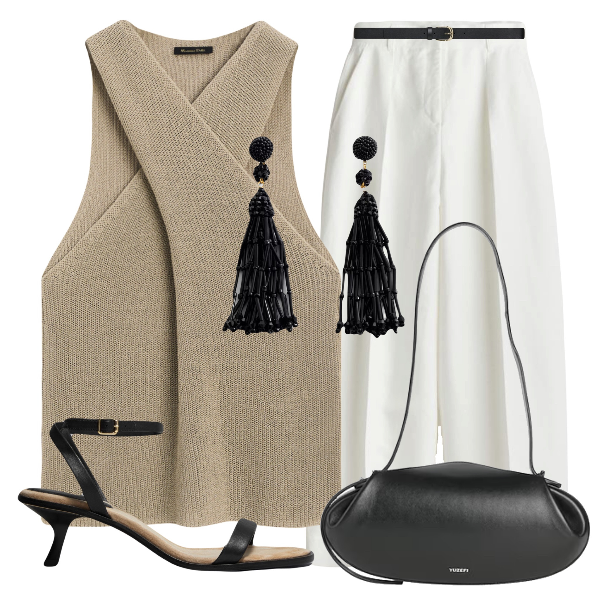 Chic & elegant summer look 🖤

Tags: Crossover halter top, beige ripped top, white linen trousers, strappy leather heeled sandals, Yusefi bag, ling crystal earrings, easy styling, simple everyday look, chic & basic outfit, verano, effortless, Parisian look, casual outfit, capsule wardrobe, summer style, summer fashion, summer look, summer outfit, brunch style, high street, linen essentials, office look, workwear, elegant look. 

#LTKstyletip #LTKworkwear #LTKsummer