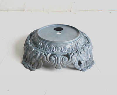 Vintage Metal Table Lamp Base Pewter Color Victorian Shabby Chic Steampunk D | eBay US