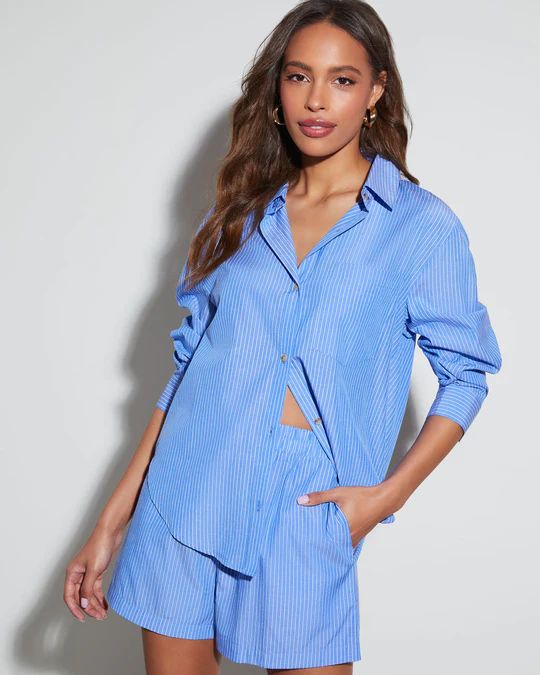 Trinity Striped Button Down Top | VICI Collection