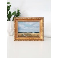 Small Landscape Oil Painting, Original Ooak Framed Modern Farmhouse Wall Art | Etsy (US)