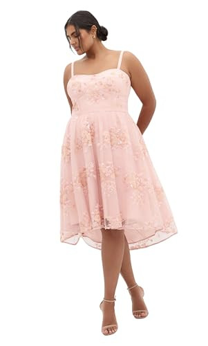 City Chic Women's Plus Size Dress-Ambrosia Strapless Tulle, Ballet Pink | Amazon (US)