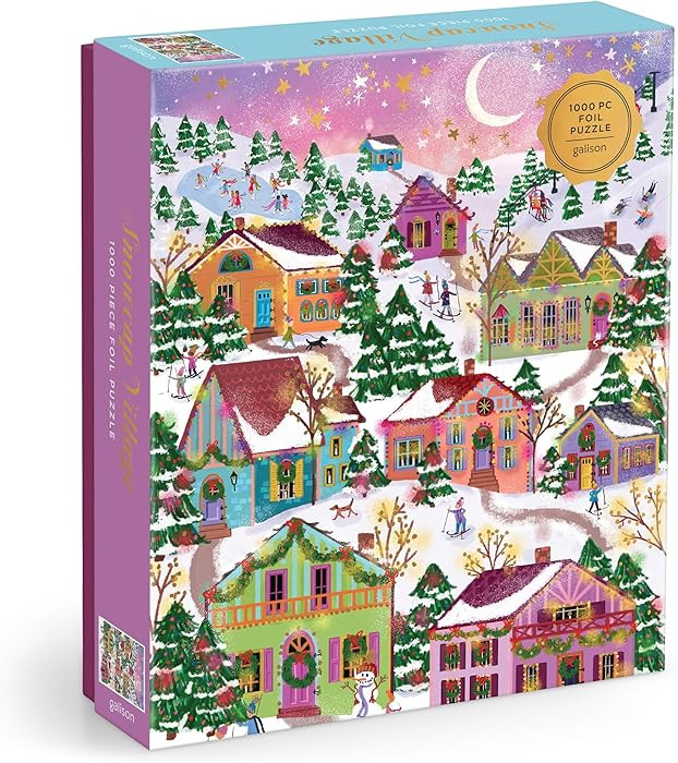 Galison Snowcap Village – 1000 Piece Foil Joy Laforme Jigsaw Puzzle Featuring Beautiful Artwork... | Amazon (US)
