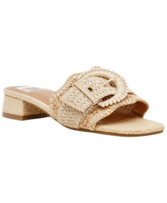 Women's Nillz Buckle Slide Low Block Heel Dress Sandals | Macy's