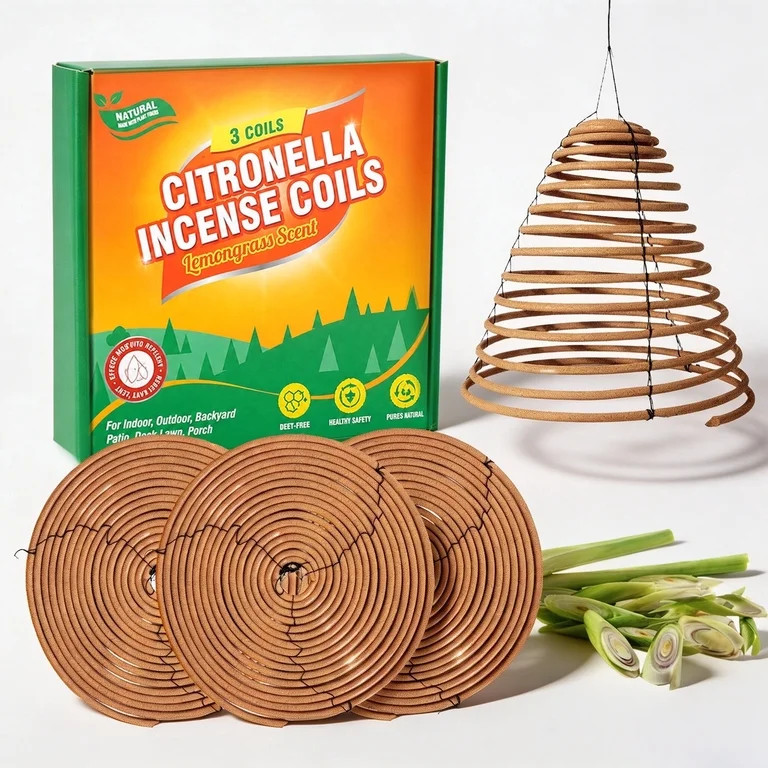 SCENTORINI Citronella Coils Outdoor, Hanging Citronella Incense Coils with Lemongrass Oil for Pat... | Walmart (US)