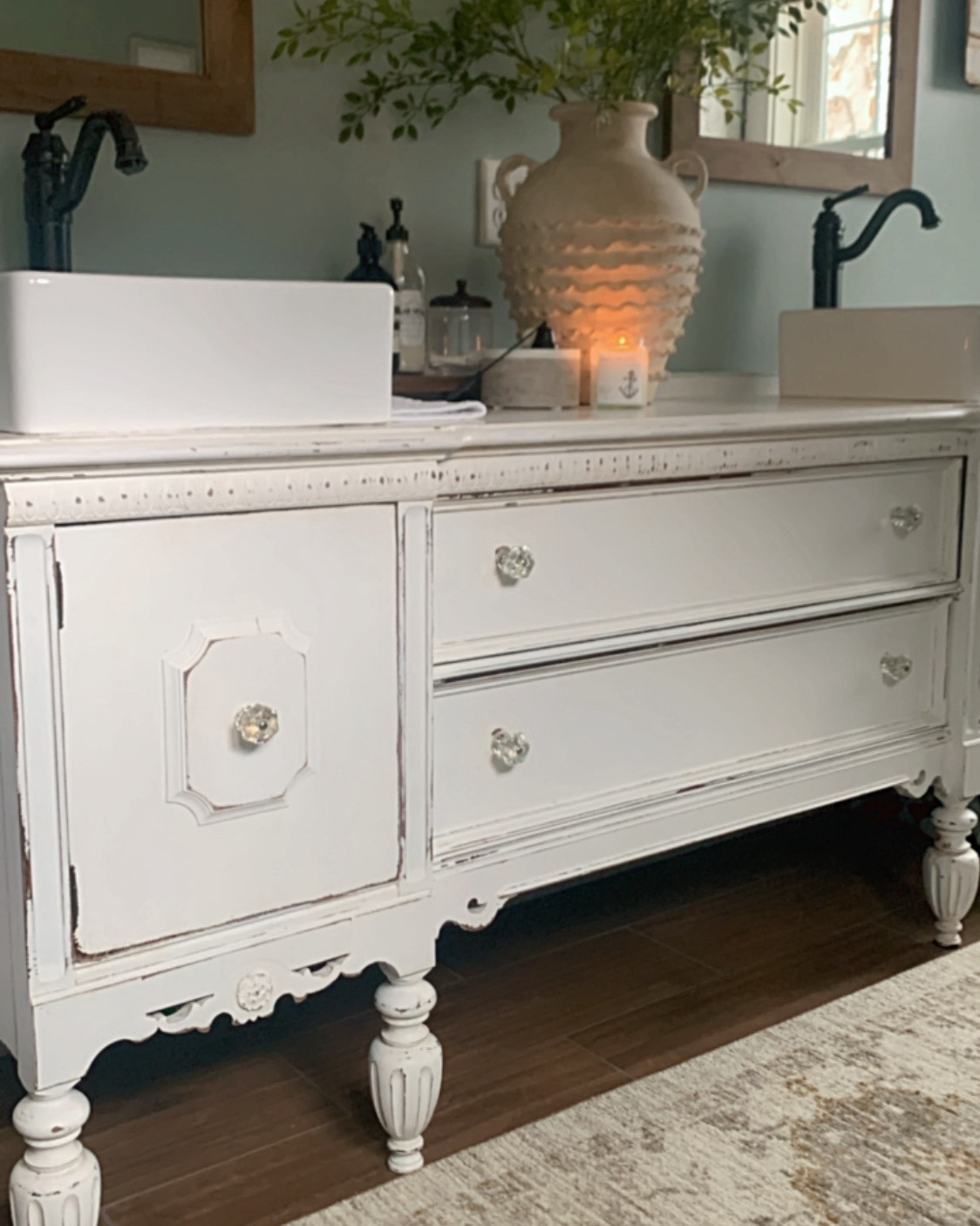 A little bathroom spring refresh 

Antique buffet, antique furniture, double vanity, bathroom vanity, bathroom sink, sink, faucets, vases, candles, bathroom rug, runner, area rugs, target finds, target home, threshold, studio McGee, McGee and co, mirrors, farmhouse bathroom, bathroom decor, home decor 

#LTKfindsunder100 #LTKhome #LTKstyletip