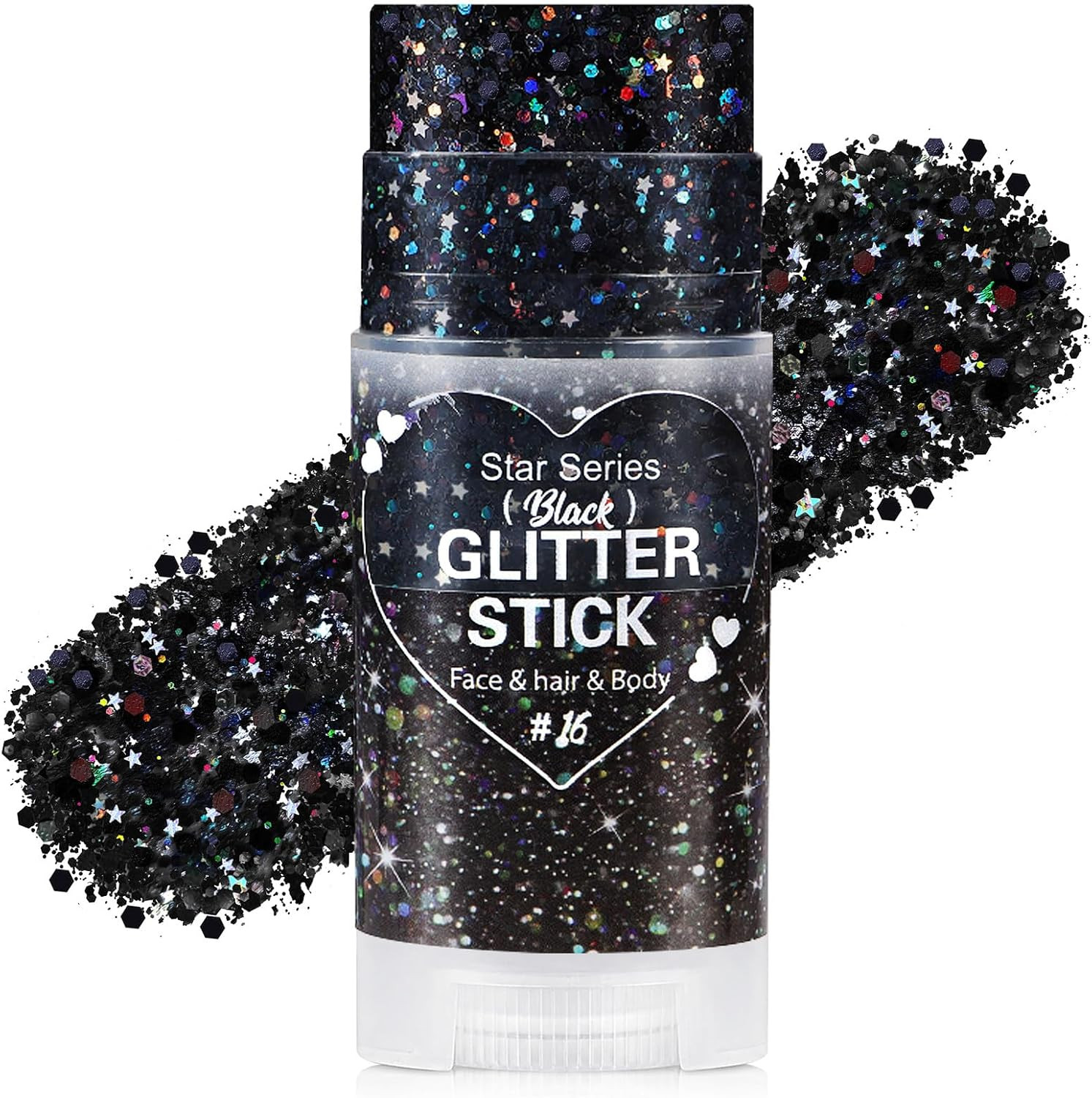 Go Ho Black Glitter Stick,Halloween Hair Face Body Shimmer for Women Kids | Amazon (US)
